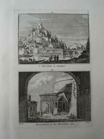 113-114 / Namen Kasteel en Hoofdwacht Kopergravure 1746 beschikbaar voor biedingen