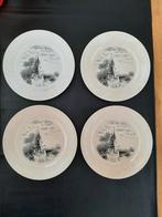Vintage, antieke schotels, borden 4 stuks, Ophalen