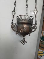14487) mooie oude Godslamp met binnen pot, Ophalen of Verzenden