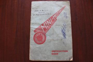 Trojan Minimotor hulpmotor instruction book cyclemotor beschikbaar voor biedingen