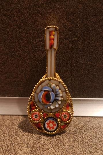 Vintage Mozaïek Broche Gitaar beschikbaar voor biedingen