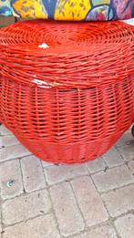Rieten mand, Huis en Inrichting, Woonaccessoires | Schalen en Manden, Ophalen, Gebruikt, Mand, Rond