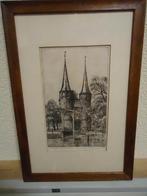 2 prachtige etsen Delft en Dordrecht Marius J. Janssen, Antiek en Kunst, Kunst | Etsen en Gravures, Verzenden