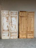 Antieke set paneeldeuren, geloogd of met witte patina, Ophalen of Verzenden