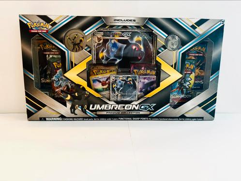 Umbreon-GX Premium Collection Box 2017, Hobby en Vrije tijd, Verzamelkaartspellen | Pokémon, Zo goed als nieuw, Boosterbox, Foil
