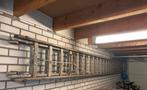 Houten optrekladder 2x24 sporten, Doe-het-zelf en Verbouw, Ladders en Trappen, Ophalen, Opvouwbaar of Inschuifbaar