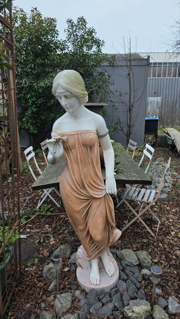 Super groot antiek marmeren beeld van vrouw 150 cm, Antiek en Kunst, Kunst | Beelden en Houtsnijwerken, Ophalen