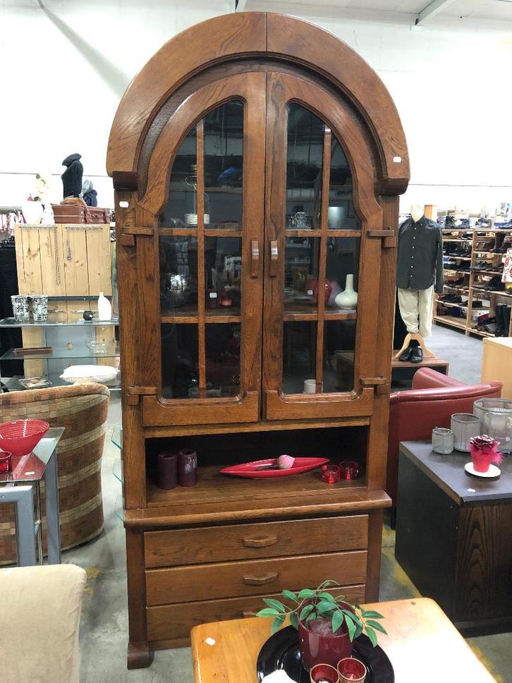 Kast donker eiken mp355 WD-028, Antiek en Kunst, Kunst | Designobjecten, Ophalen