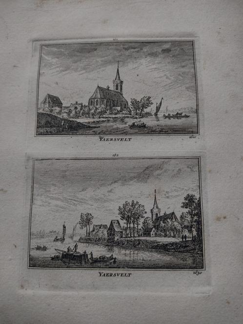 181/182 Jaarsveld Kopergravure 18e Eeuw dl 3, Antiek en Kunst, Kunst | Etsen en Gravures, Ophalen of Verzenden