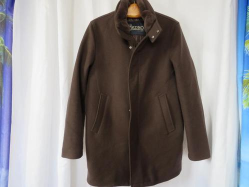 bruin wollmix jas Cappotto mt 50 Herno Tech, Kleding | Heren, Jassen | Winter, Gedragen, Maat 48/50 (M), Bruin, Ophalen of Verzenden