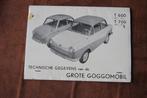 Grote goggomobil T 600 T 700 technische gegevens, Ophalen of Verzenden, Gelezen, Overige merken