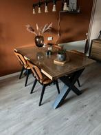 Eetkamer stoelen van eijerkamp te koop, Huis en Inrichting, Tafels | Eettafels, Ophalen, Vierkant, 50 tot 100 cm, Zo goed als nieuw