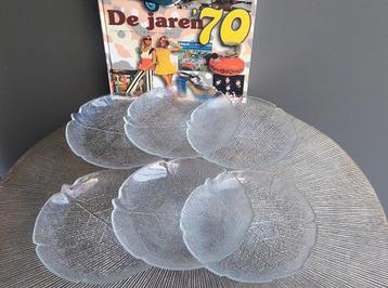 Vintage 6 Arcoroc Aspen Leaf ontbijt borden 19.5 cm beschikbaar voor biedingen