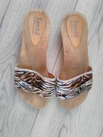 Sanita clogs/sandalen – tijgerprint (mt 38/39), Kleding | Dames, Bruin, Zo goed als nieuw, Sanita, Sandalen of Muiltjes