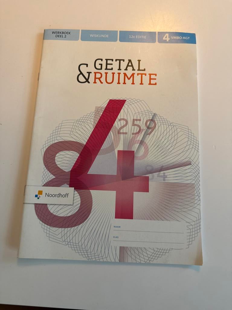 Getal & Ruimte Werkboek 4 VMBO-KGT 12e editie, Boeken, Ophalen of Verzenden, Nieuw, VMBO, Wiskunde A