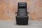 ZGANieuw!! zwarte leren Jori Mensana design relaxfauteuil