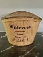 Antieke hoedendoos met zwarte hoge hoed, 100 jaar oud, Ophalen of Verzenden, Heren, Witteveen