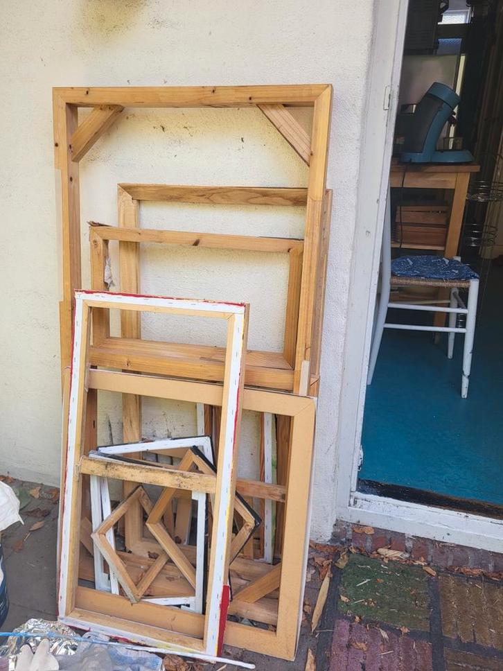 Houten Frames, ramen. Lijsten. Spielaten- Diverse Maten, Antiek en Kunst, Kunst | Overige Kunst, Ophalen