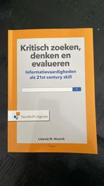 Kritisch zoeken, denken en evalueren, Ophalen of Verzenden, Zo goed als nieuw