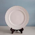 Hütschenreuther, wit ontbijtbord met zilveren rand, Antiek en Kunst, Antiek | Servies los, Ophalen of Verzenden