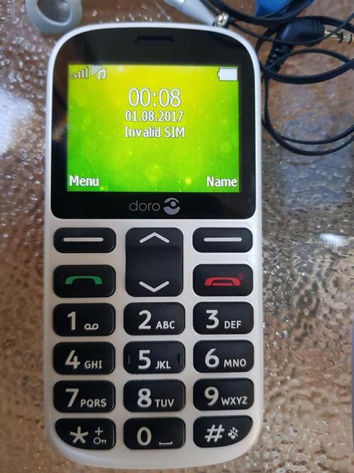 Doro 1362 senioren telefoon, Telecommunicatie, Mobiele telefoons | Nokia, Zo goed als nieuw, Minder dan 3 megapixel, Wit, Verzenden