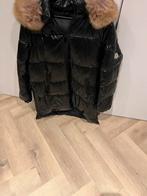 Zwarte Damesjas met Bontkraag - Maat XL, Kleding | Dames, Jassen | Zomer, Moncler, Ophalen of Verzenden, Nieuw, Zwart
