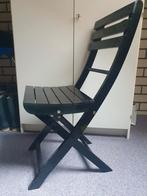 zwart bistrostoeltje inklapbaar, Tuin en Terras, Ophalen, Gebruikt, Hout, Inklapbaar