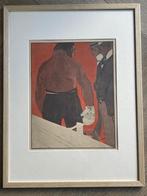 1901 - De bokser / Kunstenaar Gose / Vintage - Retro, Antiek en Kunst, Kunst | Etsen en Gravures, Ophalen of Verzenden