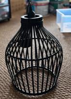 Zwarte Houten Hanglamp met Pendel - Goede Staat!, 25 tot 50 cm, Zwart, Ophalen of Verzenden, Zo goed als nieuw