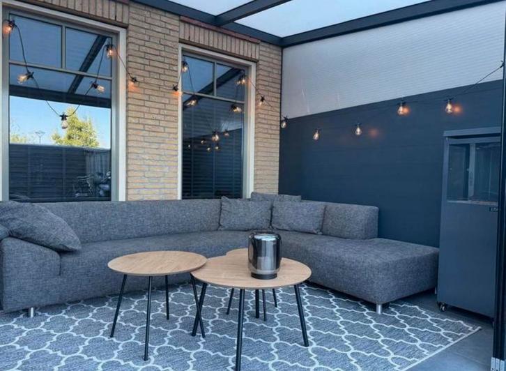 Salontafels / Bijzettafels Zwart Eikenfineer, Huis en Inrichting, Tafels | Bijzettafels, Zo goed als nieuw, Rechthoekig, 60 cm of meer