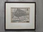 Plattegrond  Edam - kopergravure - 1743 - Isaak Tirion, Antiek en Kunst, Ophalen of Verzenden