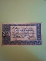 2,5 gulden Zilverbon uit 1938 in PR-, Postzegels en Munten, Bankbiljetten | Nederland, Ophalen of Verzenden, 2½ gulden, Los biljet
