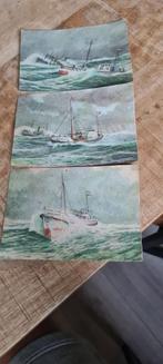 Lot van 3 ansichtkaarten de Vloot der NZHRM, Ophalen of Verzenden, Zo goed als nieuw, Motorboot, Kaart, Foto of Prent