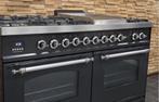 Luxe Fornuis Boretti 120cm antraciet rvs 2 300 ovens, Ophalen of Verzenden, Zo goed als nieuw