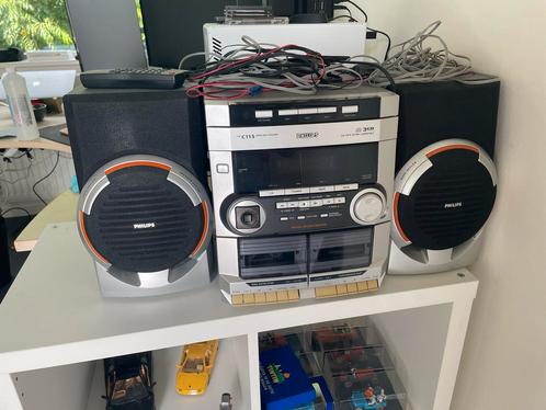 Philips Stereo Installatie met CD Wisselaar FW-C115, Audio, Tv en Foto, Stereo-sets, Gebruikt, Cassettedeck, Cd-speler, Tuner of Radio