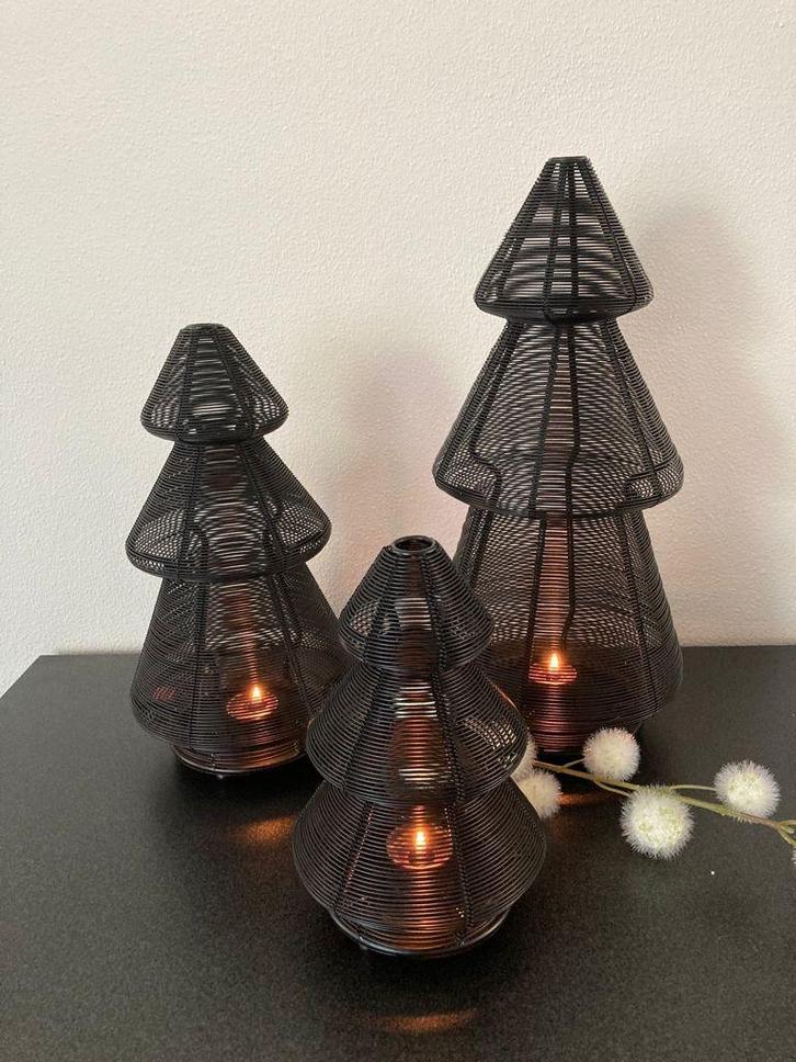 Colmore kerstboom kaarshouder zwart metaal S-M of L Nieuw, Huis en Inrichting, Woonaccessoires | Kandelaars en Kaarsen, Nieuw
