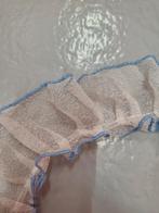 Witte rand met blauw, Gebruikt, Wit, 200 cm of meer, Ophalen of Verzenden