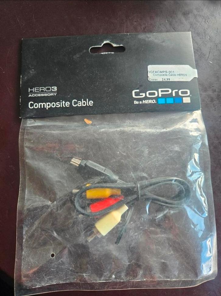 Nieuwe GoPro Composite Kabel - Ongeopend!, Audio, Tv en Foto, Actiecamera's, Nieuw, GoPro, Ophalen of Verzenden