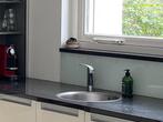 Keukenblad L-vorm natuursteen, Huis en Inrichting, Keuken | Keukenelementen, Ophalen, Gebruikt, Zwart, 200 cm of meer