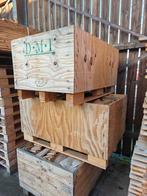 Haardhout in houten kist - halve kuub, Tuin en Terras, Ophalen