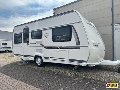 Fendt 465 TG Bianco Selection incl voortent, Caravans en Kamperen, Caravans, Bedrijf, 1000 - 1250 kg, Standaardzit, Fendt, 2 aparte bedden