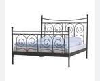 Metalen bed fram, type Noresund (IKEA) 140x200 cm, Huis en Inrichting, Slaapkamer | Bedden, Ophalen, Zwart, 140 cm, Zo goed als nieuw