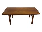Vintage Scandinavische Salontafel in Teak jaren 70 design, Gebruikt, 100 tot 150 cm, Minder dan 50 cm, Rechthoekig