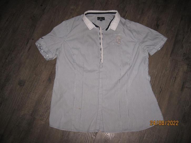 L'Argentina donkerblauw gestreepte blouse maat 44, Kleding | Dames, Blouses en Tunieken, Gedragen, Maat 42/44 (L), Blauw, Ophalen of Verzenden