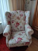 Engelse oorfautuil, Minder dan 75 cm, Ophalen of Verzenden, Zo goed als nieuw, Stof