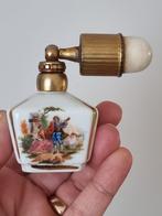 Antiek messing porselein Limoges parfum atomizer, Ophalen of Verzenden