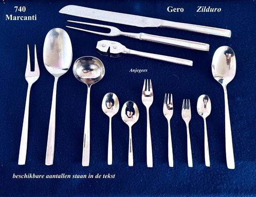 740 Marcanti Gero Zilduro Vanaf € 0,60 per stuk Bestek, Antiek en Kunst, Antiek | Bestek, Ophalen