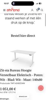 Ahrend Zit-sta Bureau Hoogte Verstelbaar Elektrisch 140x80, Huis en Inrichting, Bureaus, Ophalen, Elektrisch, Zo goed als nieuw