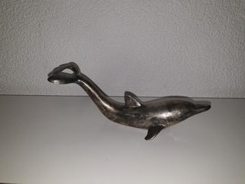 Vintage Dolfijn Flesopener opener Nikkel zilver beschikbaar voor biedingen