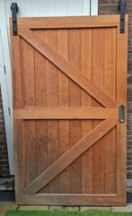 Outdoor barn door with top rail (full set), Tuin en Terras, Ophalen, Zo goed als nieuw, Hout, 200 cm of meer